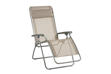 Lafuma Relax-Liegestuhl, Klappbar und verstellbar, R-Clip, Seigle (Hellgrau), LFM4007-1685 im Sale